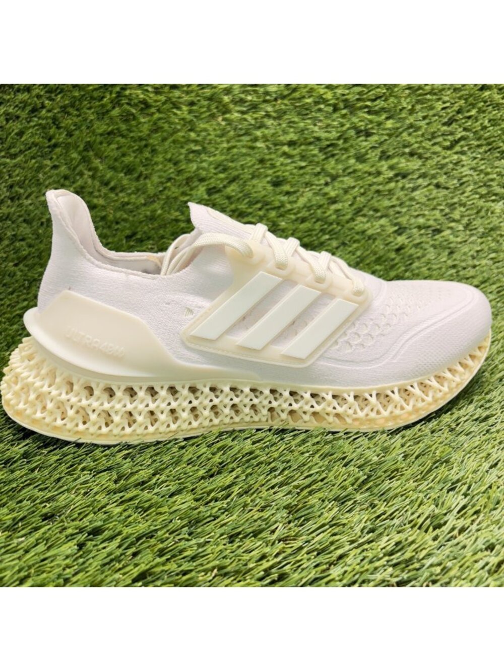 Adidas Ultra 4Dfwd Mens Size 8 Triple White Athletic Running Shoes Sneakers